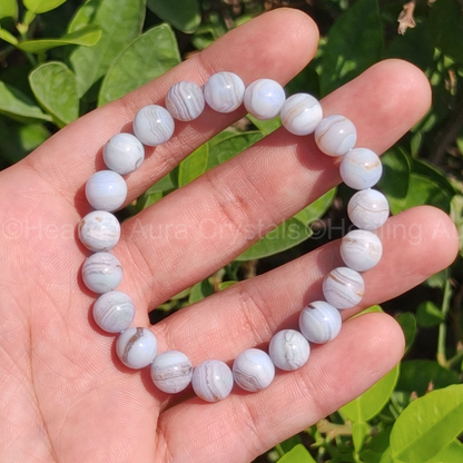 Blue Lace Agate Bracelet (8mm)