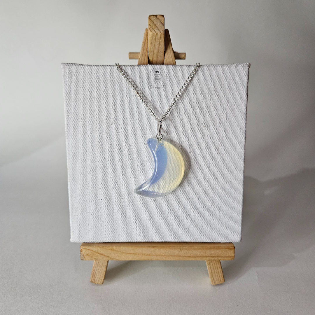 Opalite Moon Pendant