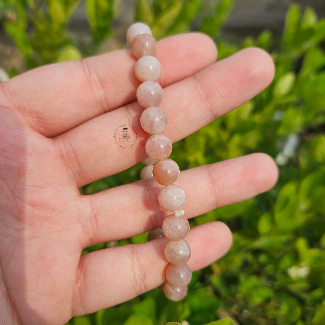 Peach Moonstone Bracelet