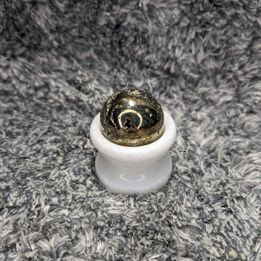 Pyrite Raw Druzy Sphere (with stand)