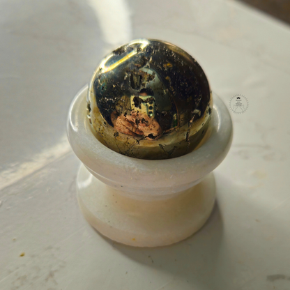 Pyrite Raw Druzy Sphere (with stand)