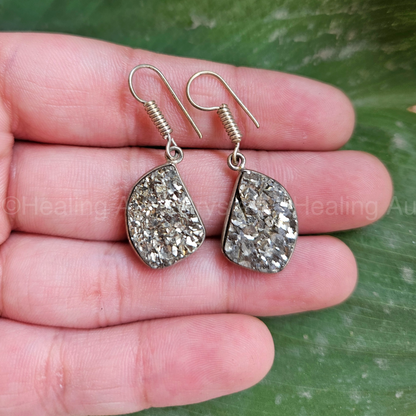 Pyrite Raw Earrings