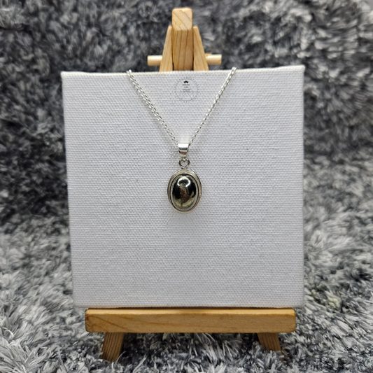 Pyrite Small Oval Pendant