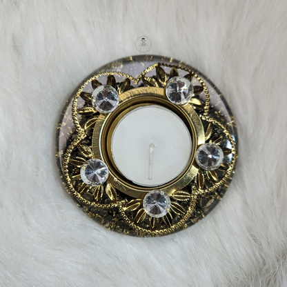 Pyrite Tea Light Candle Holder