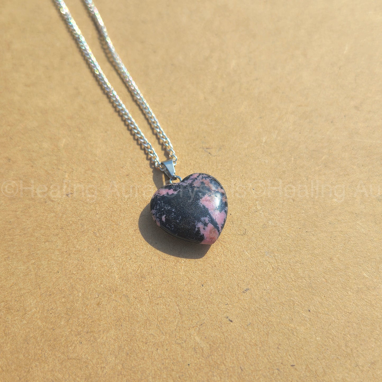 Rhodonite Heart Pendant
