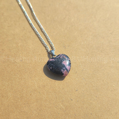 Rhodonite Heart Pendant