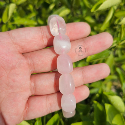 Rose Quartz Tumble Bracelet