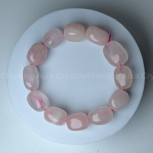 Rose Quartz Tumble Bracelet