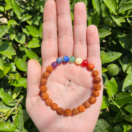 Rudraksha Bracelet Five Faced with 7 chakras