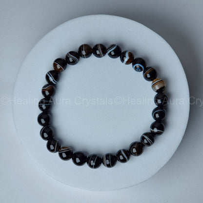 Sulemani Hakik/Botswana Agate Bracelet (8mm)- Premium Quality