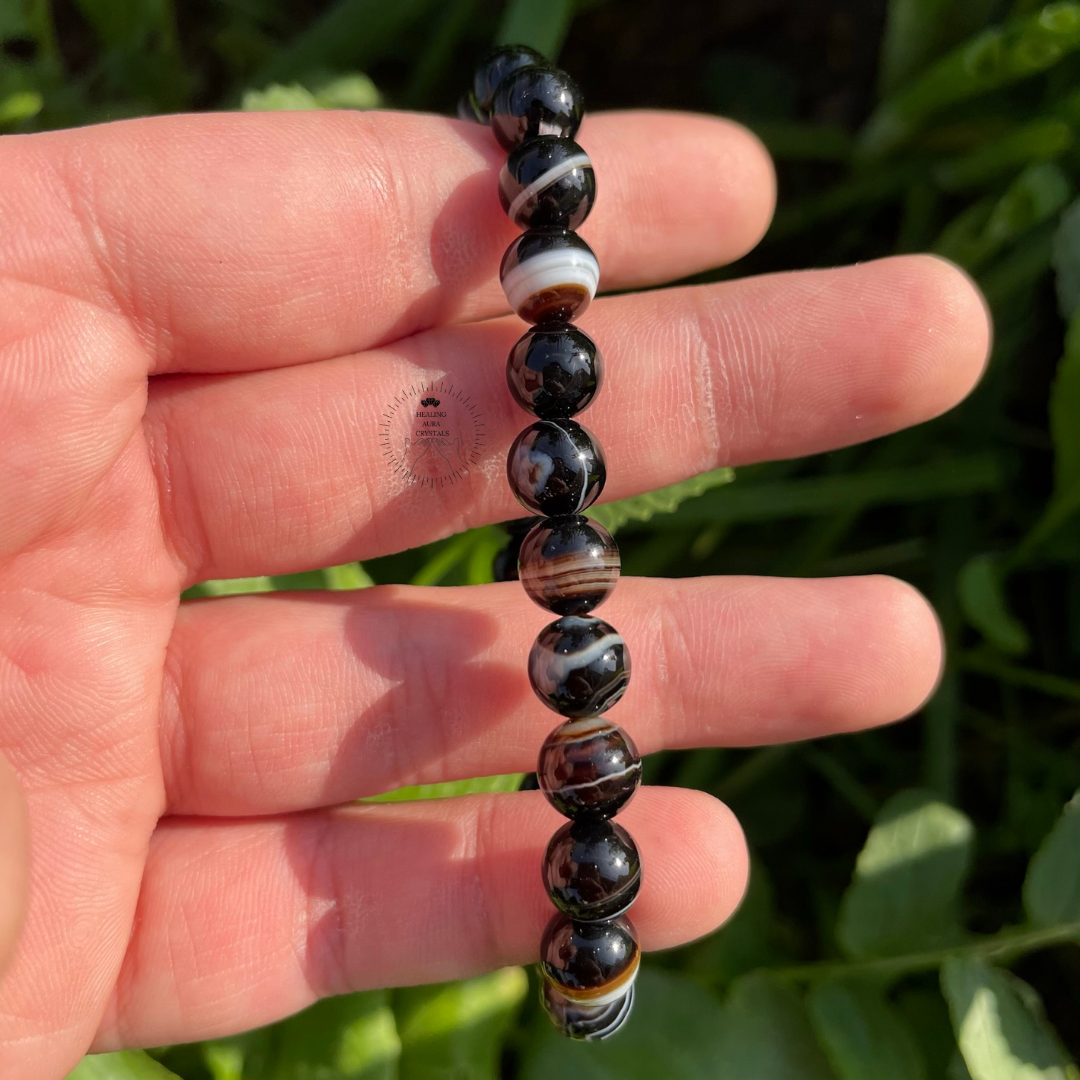 Sulemani Hakik/Botswana Agate Bracelet (8mm)- Premium Quality