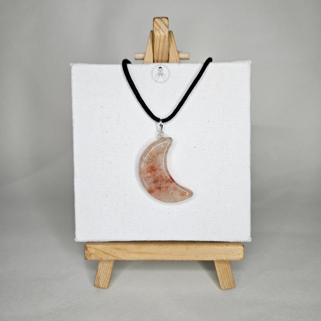 Sunstone Moon Pendant