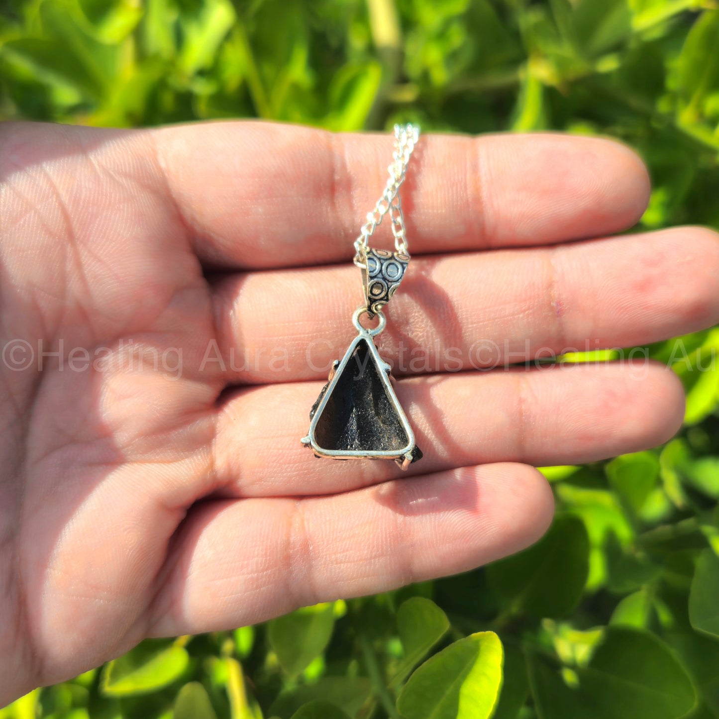 Black Tektite Pendant