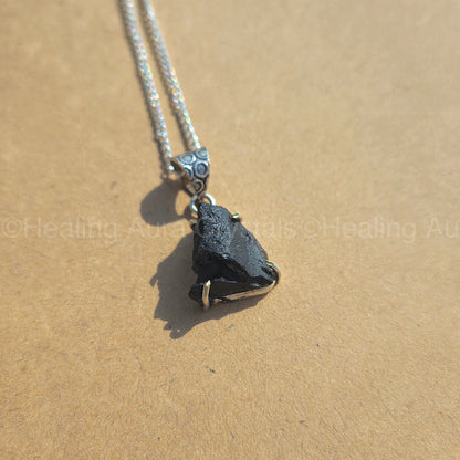 Black Tektite Pendant