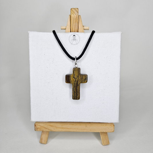 Tiger's Eye Cross Pendant