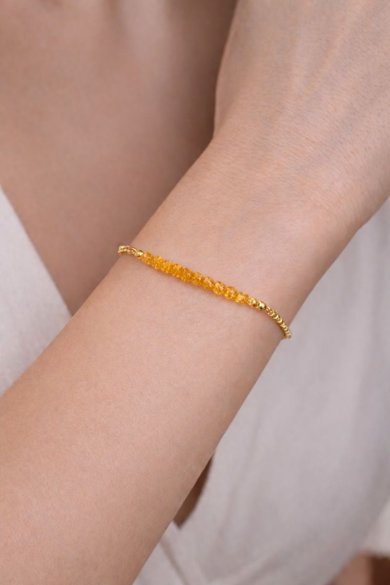 Minimal Diamond Cut Crystal Bracelet in chain (2mm)