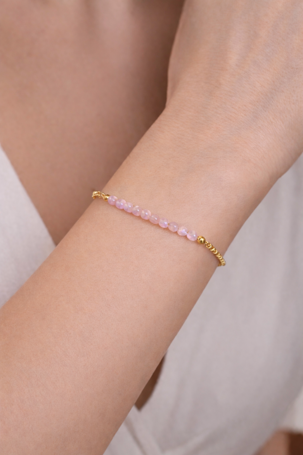 Minimal Diamond Cut Crystal Bracelet in chain (2mm)