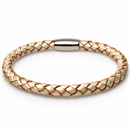 Core Braid Leather Bracelet- Magnetic Clasp or Minimal Braid Leather Bracelet