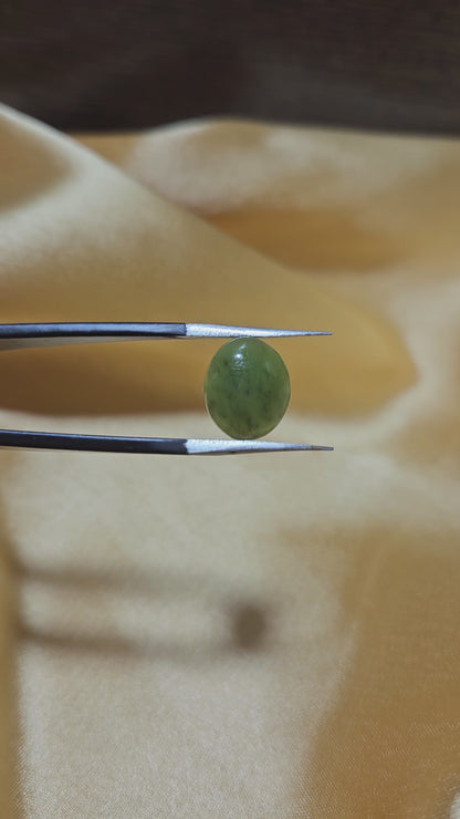 Green Jade Loose Gemstone Oval Shape for Jewelry making
