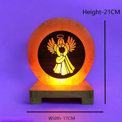 Jesus Angel Himalayan Rock Salt 3D Lamp – Angel Engraved Salt Lamp