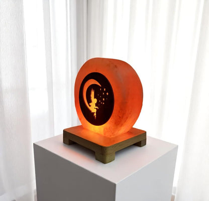 Moon Fairy Himalayan Rock Salt 3D Tile Lamp – Moon Fairy Engraved Lamp