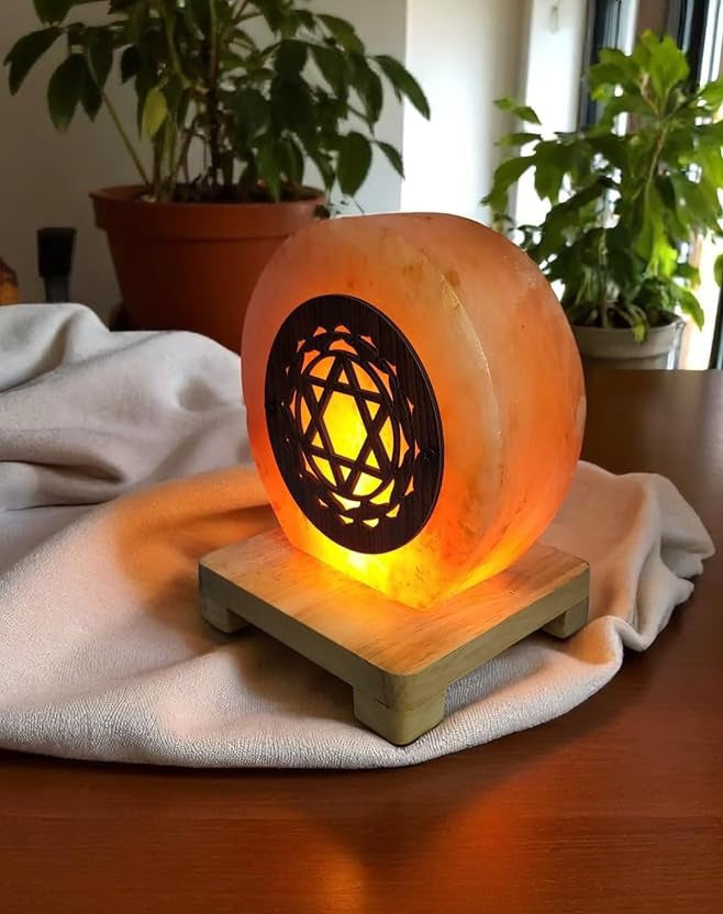 Kuber Yantra Himalayan Rock Salt 3D Lamp – Prosperity Yantra Salt Lamp