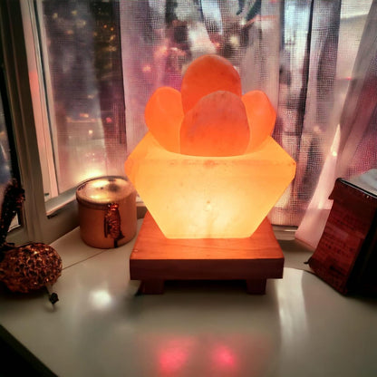 Hawan Kund Himalayan Rock Salt Crafted Lamp – Fire Kund Style Salt Lamp