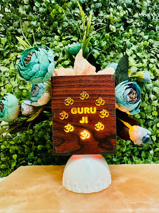 Guru Ji Himalayan Rock Salt Plug-In Lamp – Compact Spiritual Plug-In Lamp