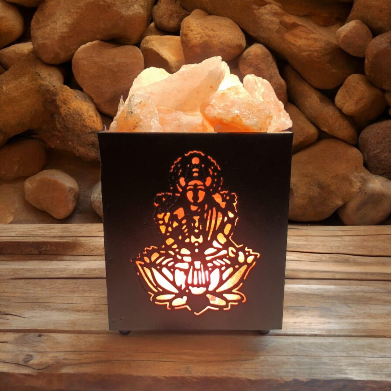Laxmi Ji Himalayan Rock Salt Metal Basket Lamp – Abundance Salt Lamp