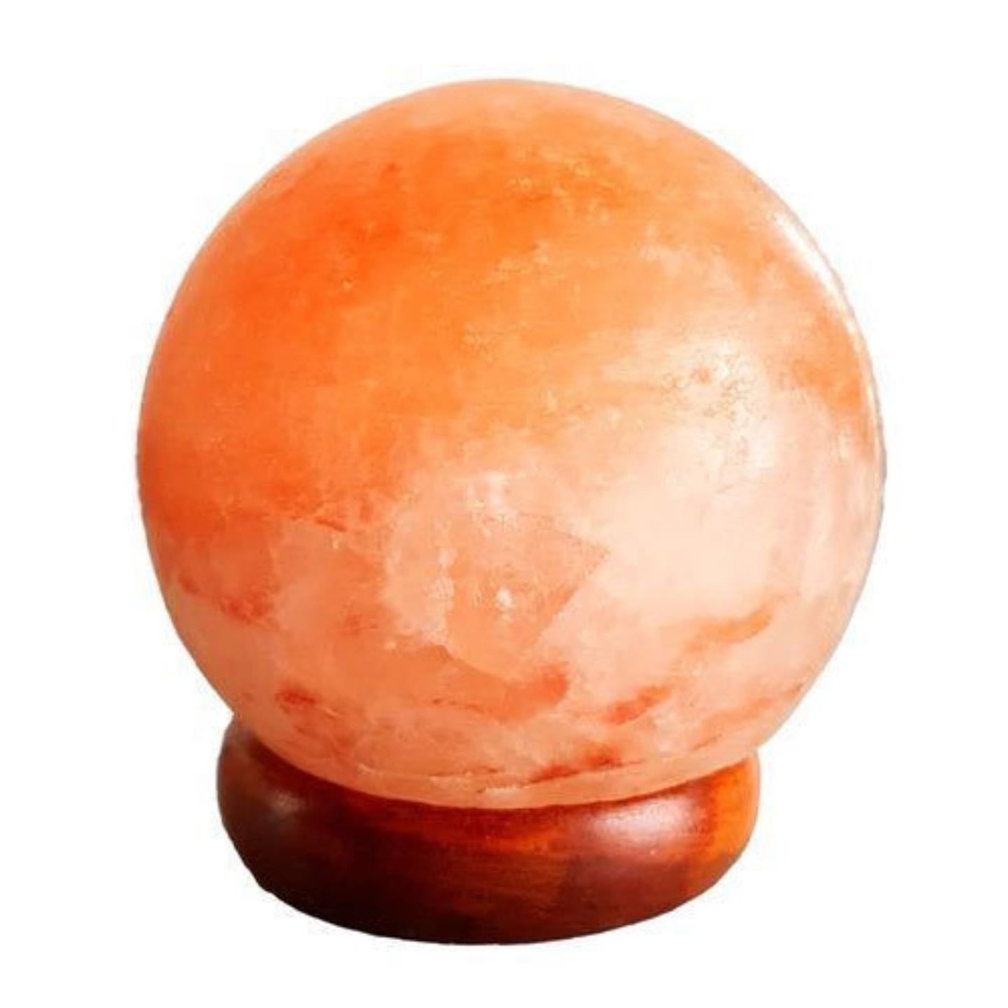 Globe Shaped Himalayan Rock Salt Crafted Lamp – Hand-Carved Globe Salt Lamp
