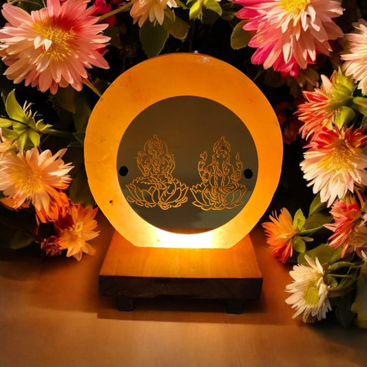 Laxmi Ganesh Himalayan Rock Salt 3D Lamp – Wealth & Blessings Salt Lamp
