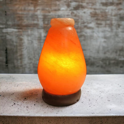 Pot Shaped Himalayan Rock Salt Crafted Lamp – Traditional Pot Style Salt Lamp