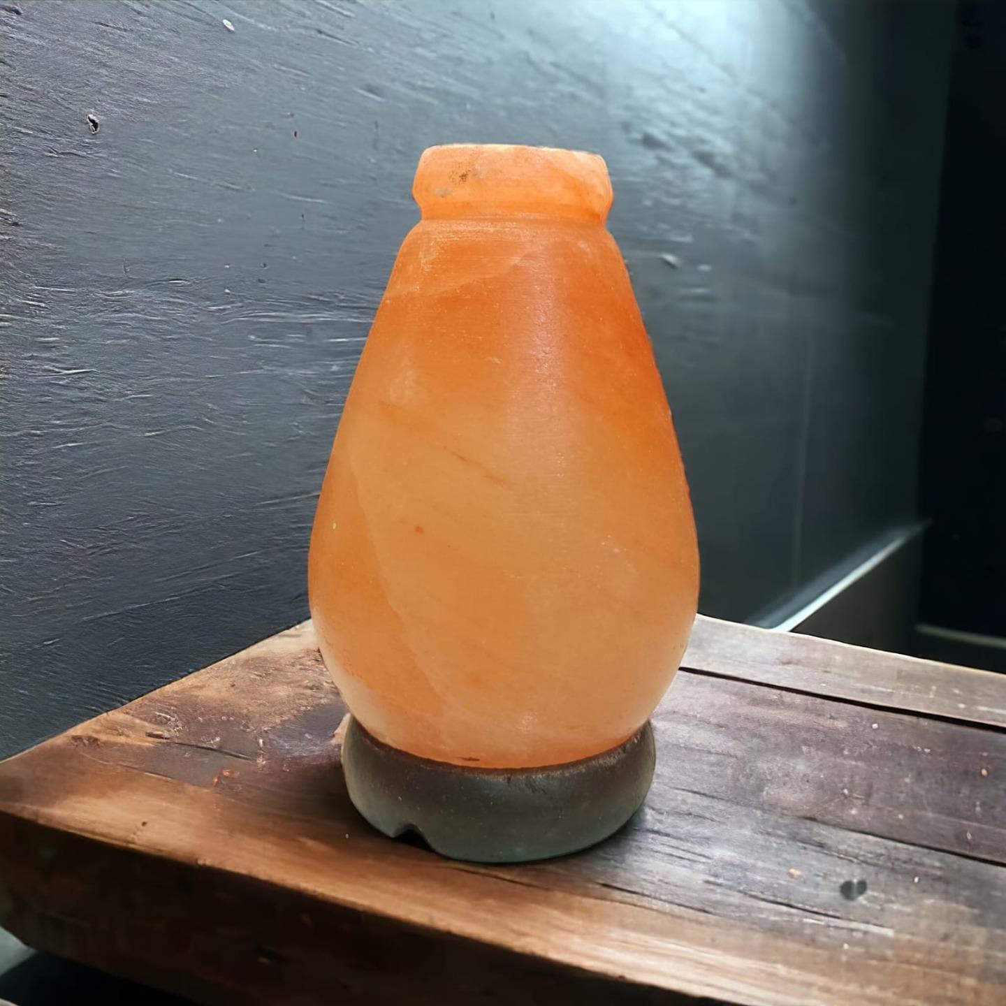 Pot Shaped Himalayan Rock Salt Crafted Lamp – Traditional Pot Style Salt Lamp