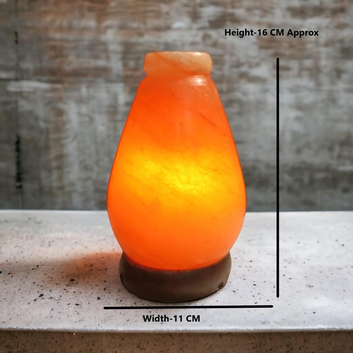 Pot Shaped Himalayan Rock Salt Crafted Lamp – Traditional Pot Style Salt Lamp