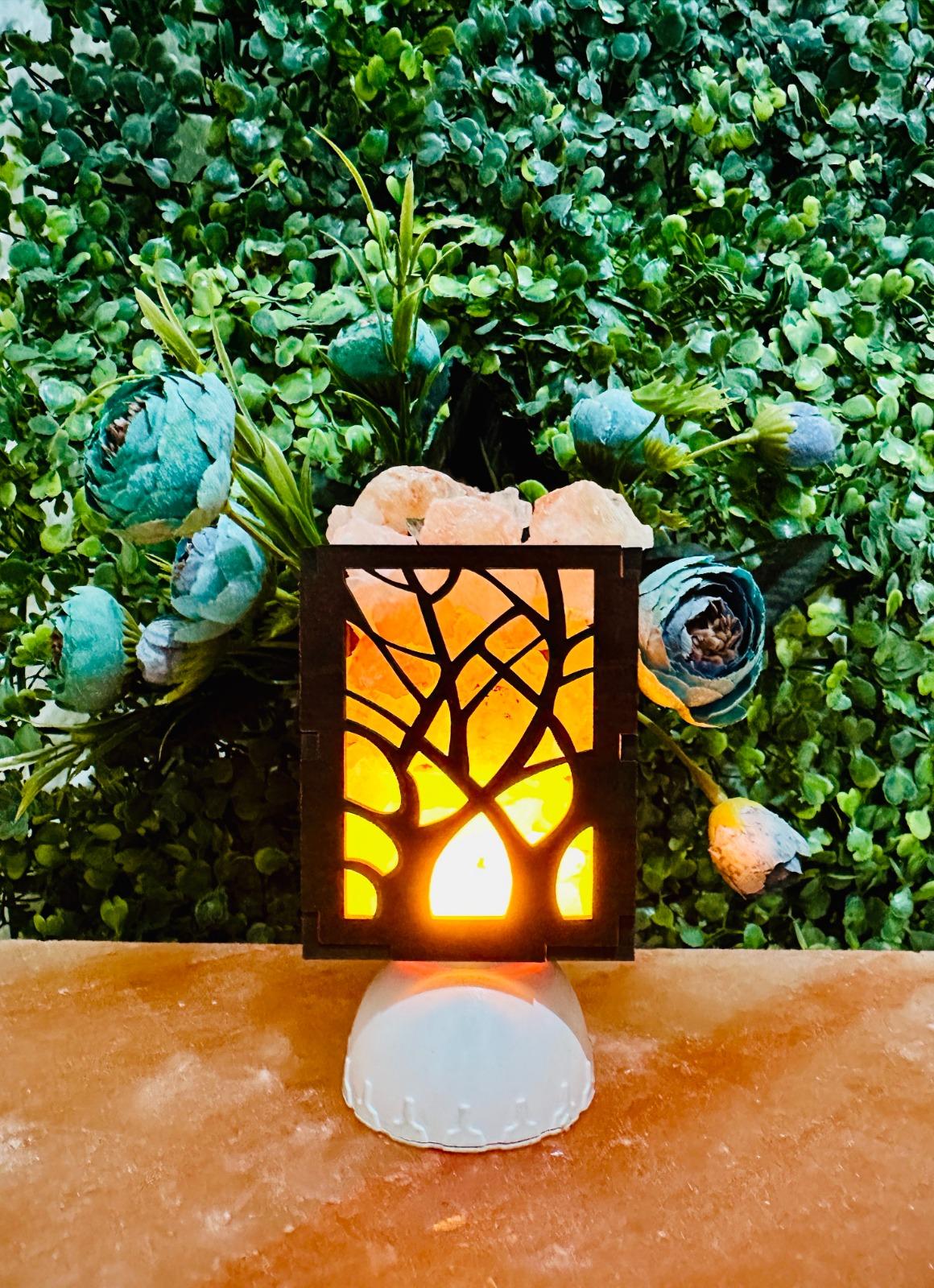 Forest Himalayan Rock Salt Plug-In Lamp – Natural Night Light Salt Lamp