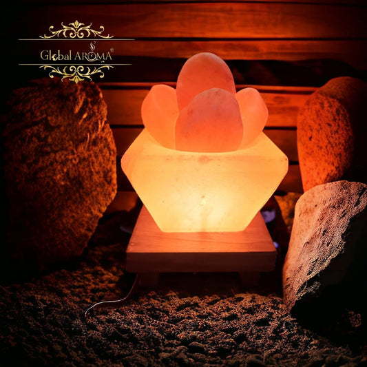 Hawan Kund Himalayan Rock Salt Crafted Lamp – Fire Kund Style Salt Lamp