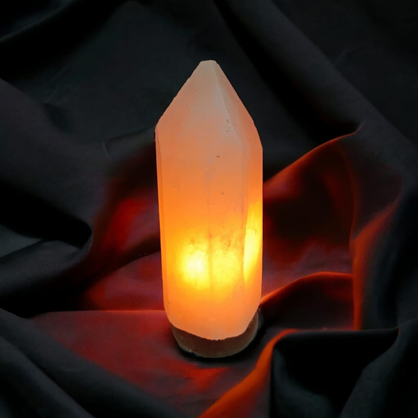 Pencil Shaped Himalayan Rock Salt Crafted Lamp – Hand-Carved Pencil Salt Lamp
