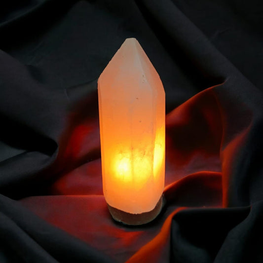 Pencil Shaped Himalayan Rock Salt Crafted Lamp – Hand-Carved Pencil Salt Lamp