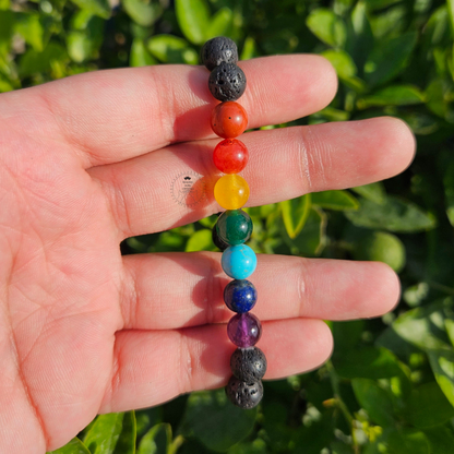 7 Chakra Lava Stone Oil Diffuser Bracelet