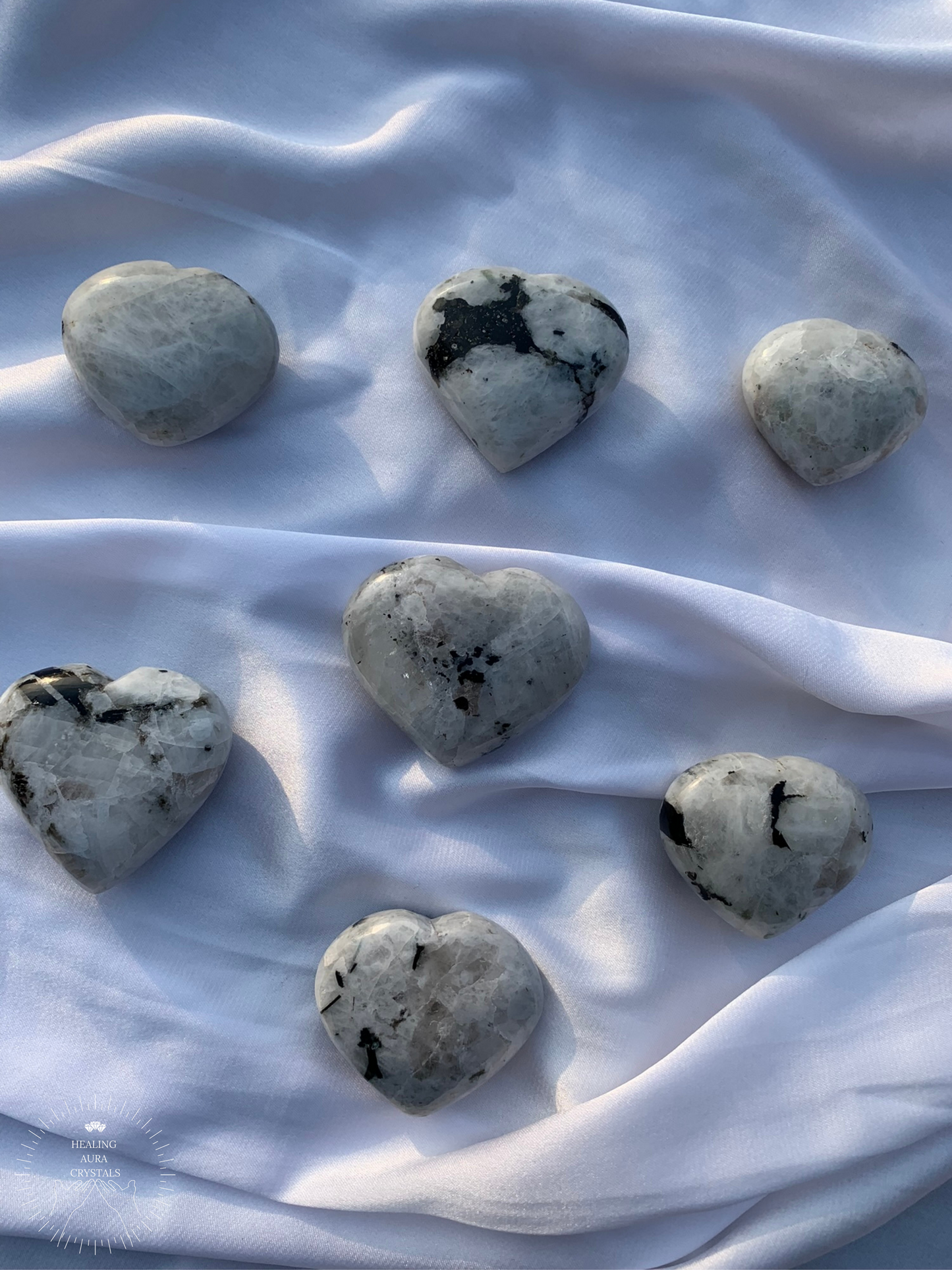 Rainbow Moonstone Heart