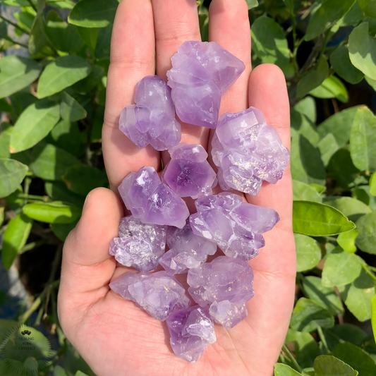 Lavender Amethyst Flower Tumble