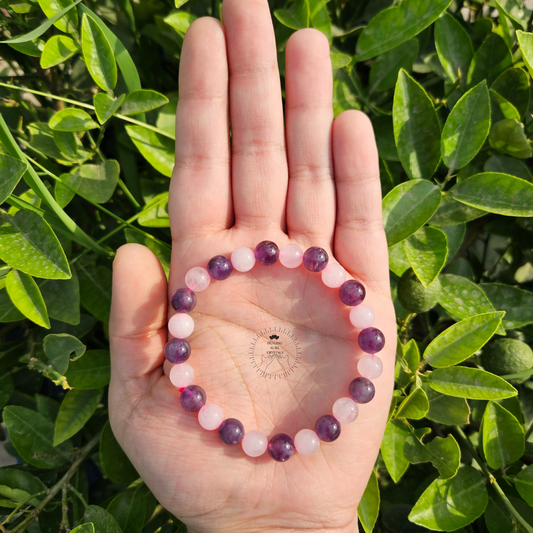 Amethyst & Rose Quartz Bracelet