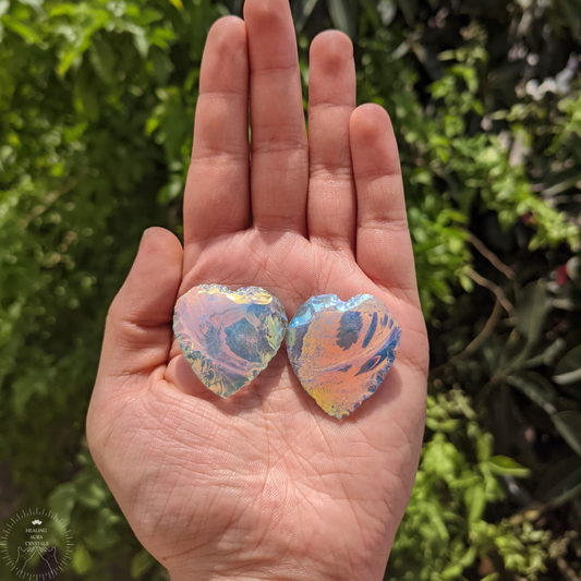 Angel Aura Quartz Mini Heart