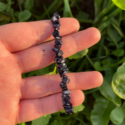 Blue Goldstone Chip Bracelet