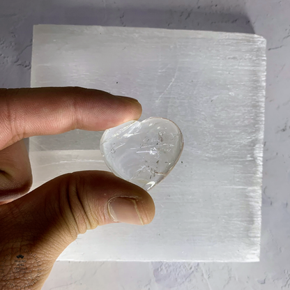 Clear Quartz Mini Heart