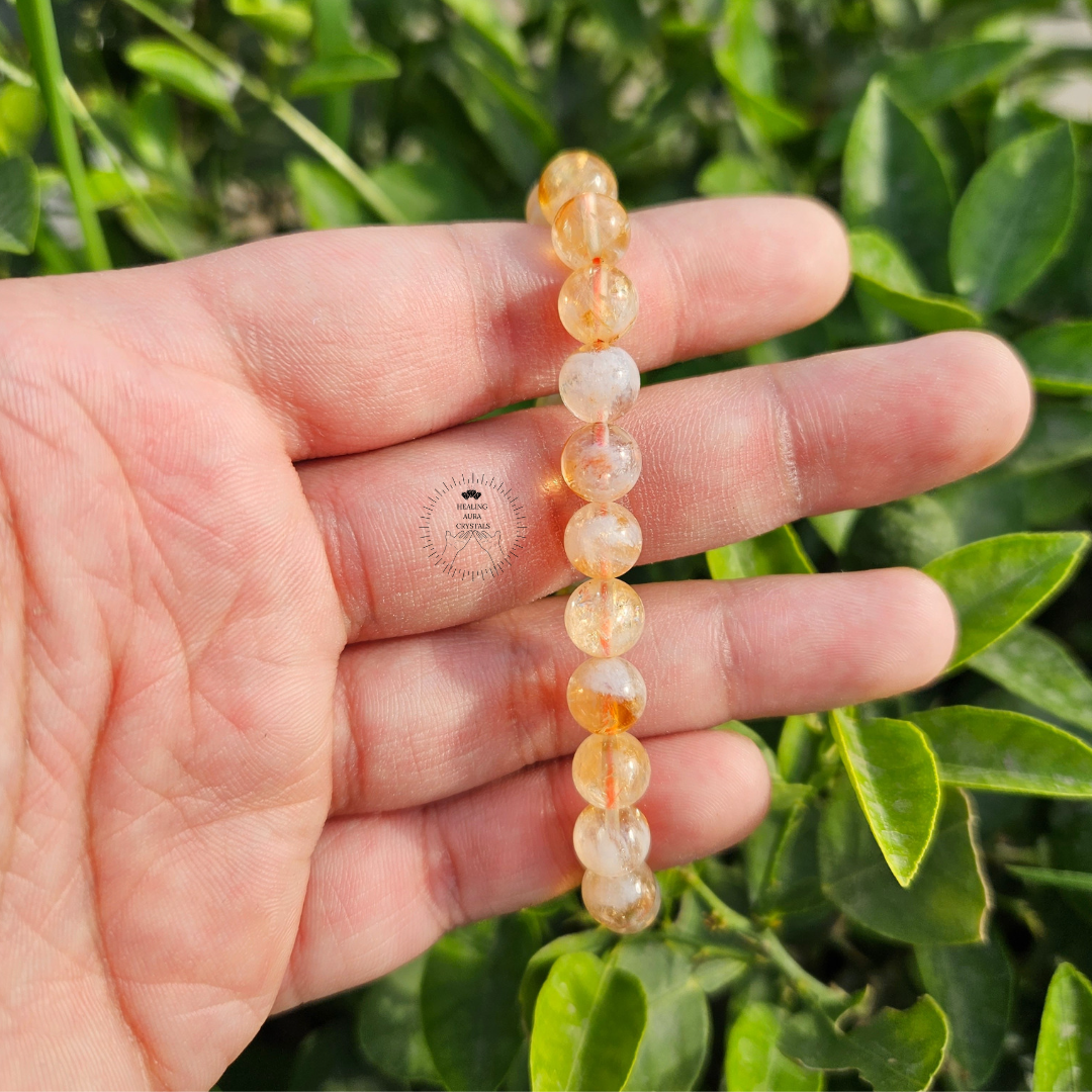 Cloudy Citrine Bracelet - Premium Quality (8mm)