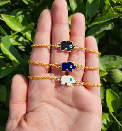 Elephant Evil Eye Bracelet