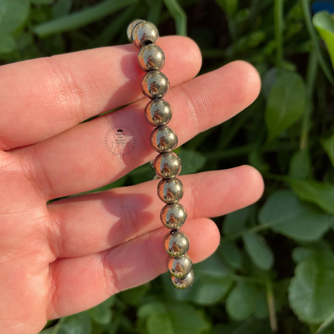 Hematite Bracelet Protective  Grounding Stone 8mm10mm Beads
