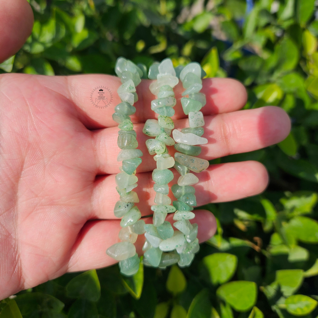 Green Aventurine Chip Bracelet