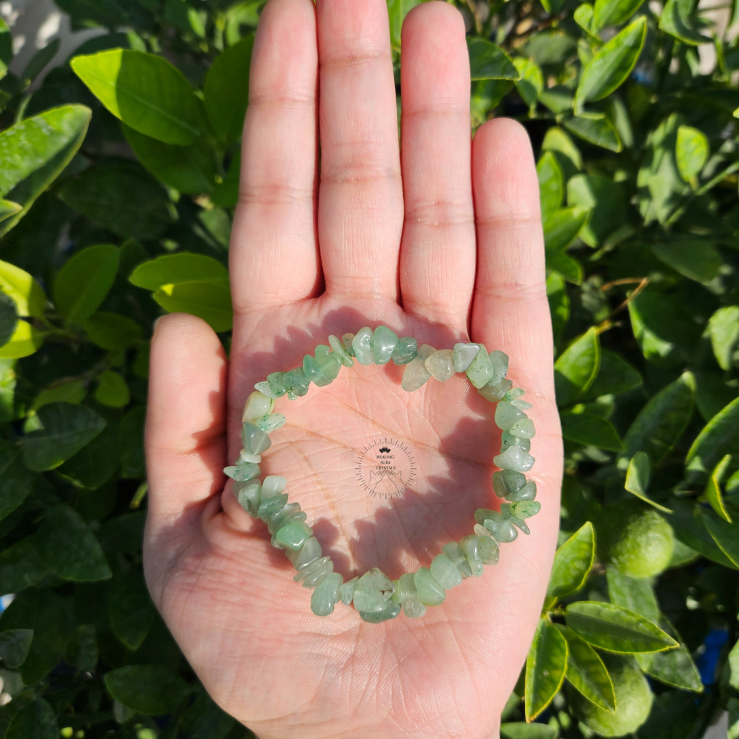 Green Aventurine Chip Bracelet